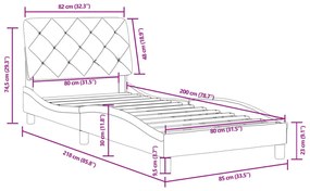 ΠΛΑΙΣΙΟ ΚΡΕΒΑΤΙΟΥ ΜΕ ΚΕΦΑΛΑΡΙ ΜΑΥΡΟ 80 X 200 ΕΚ. ΒΕΛΟΥΔΙΝΟ 3207889