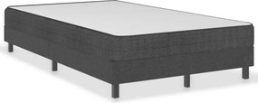 vidaXL Κρεβάτι Boxspring Σκούρο Γκρι 120 x 200 εκ. Υφασμάτινο