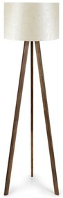 Φωτιστικό δαπέδου Rosling Megapap Mdf/ύφασμα Pvc χρώμα καρυδί/μπεζ 38x21x140εκ.