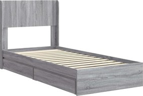 vidaXL Καλάθι με αποθήκη και κεφαλάρι Γκρι Sonoma 90 x 200 cm