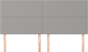 vidaXL Κεφαλάρι Ανοιχτό Γκρι 200x5x118/128 εκ. Ύφασμα