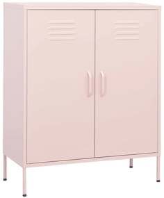 vidaXL Ντουλάπι Αποθήκευσης Ροζ 80 x 35 x 101,5 εκ. Ατσάλινο
