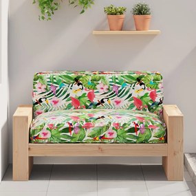 vidaXL Μαξιλάρι παλέτας για κάθισμα Floral Πολύχρωμο 120 x 80 x 12 cm