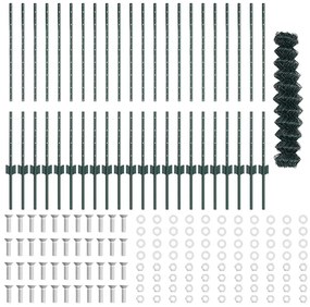 vidaXL Τεντώτο με στήριγμα Πράσινο 1 x 25 m Ατσάλι