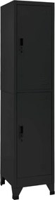vidaXL Φοριαμός Μαύρος 38 x 45 x 180 εκ. Ατσάλινος