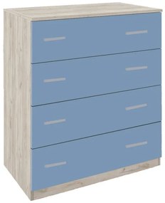 Συρταριέρα Smile Fylliana Γκρί Δρύς - Μπλέ 80x45x90 εκ. 80x45x90 εκ.