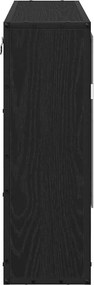 vidaXL Ράφι Τοίχου Μαύρη Οξυά 65 x 20 x 60 εκ