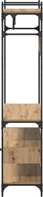 vidaXL Ντουλάπι artisan δρυς 89 x 39 x 184.5 εκ. Επεξεργασμένο Ξύλο
