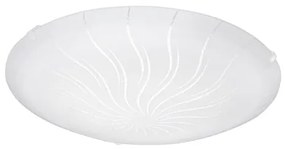 Eglo Margitta Κλασική Γυάλινη Πλαφονιέρα Οροφής με Ενσωματωμένο LED σε Λευκό χρώμα 31.5cm 96111