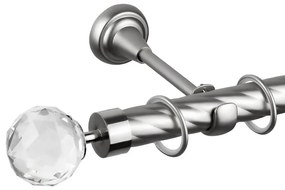 Κουρτινόβεργα μονή twist Cristal 25/19 – χρώμιο ματ - 320 cm