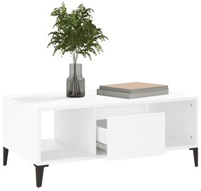 vidaXL Τραπεζάκι Σαλονιού Λευκό 90 x 50 x 36,5 εκ. Επεξεργασμένο Ξύλο