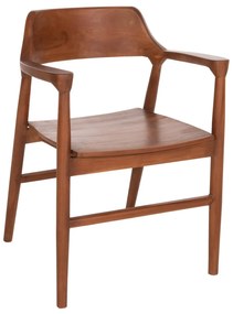 Πολυθρόνα Τραπεζαρίας NIONI Ξύλο Teak Καρυδί 57x53x77Yεκ. 57x53x77 εκ.