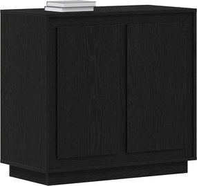 vidaXL Πλαϊνό γραφείο Μαύρη Οξυά 80 x 40 x 75 εκ. Επεξεργασμένο ξύλο