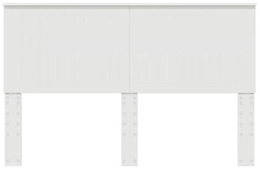 vidaXL Κεφαλάρι με κεφαλάρι Λευκό 150 cm Επεξεργασμένο ξύλο