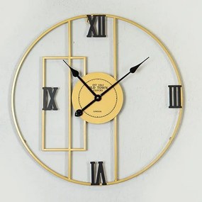 Ρολόι Τοίχου 753-10036 60x4x60cm Black-Gold Estheti Home Μέταλλο