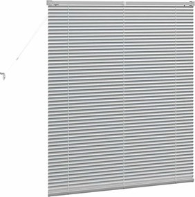 vidaXL Βενετσιάνικες Ρόδες Ασημί 130 x 110 εκ Αλουμίνιο