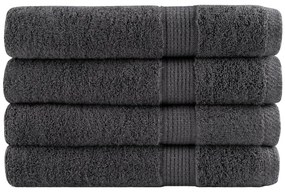 vidaXL Πετσέτες Premium SOLUND 4 τεμ. Ανθρακί 100x200 εκ. 600 γρ./μ²