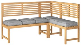 VidaXL Μαξιλάρι 6 τμχ. Ύφασμα Όξφορντ Γκρι 40 x 40 x 8 εκ.