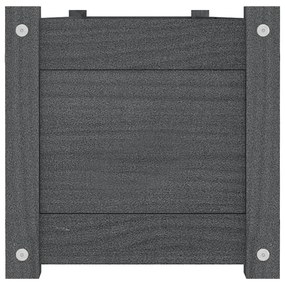 vidaXL Ζαρντινιέρες Υπερυψωμ. 2 τεμ. Γκρι 150x31x31εκ. από Μασίφ Πεύκο