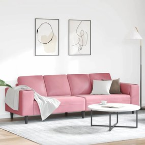 vidaXL Καναπές σαλονιού Ροζ 250 x 77 x 76 εκ.