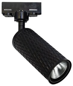 Σποτ Ράγας Τριφασικό Led S062-40 9W 3000K 80Lm Black Aluminium
