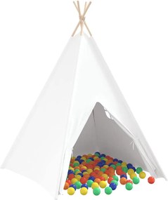 vidaXL Σκηνίτσα Teepee Λευκό 120 x 120 x 150 cm