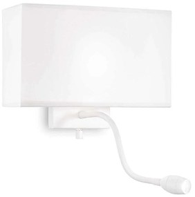 Φωτιστικό Τοίχου Hotel 215693 32x22,5x11cm E27/LED 1.5 (LED)W 3000K White Ideal Lux