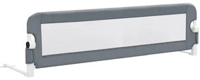 vidaXL Μπάρα Κρεβατιού Προστατευτική Γκρι 150 x 42 εκ. από Πολυεστέρα