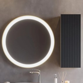 ΣΕΤ ΚΑΘΡΕΦΤΗΣ LED VIEN ΣΤΡΟΓΓΥΛΟΣ Φ80 &amp; ΝΤΟΥΛΑΠΙ ΤΟΙΧΟΥ 30cm ANTHR./BEIGE MAT 3SMVIE120ABM 3SMVIE120ABM