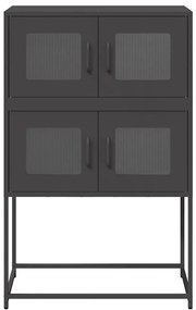 vidaXL Highboard Μαύρο 68x39x107 cm Ατσάλι