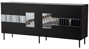 Μπουφές Paris 552NOS1801 180x40x80cm Black-Fume Particle Board, Melamine