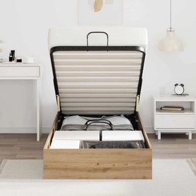 vidaXL Κρεβάτι Οθωμανικού Τύπου Τεχνίτικη Δρυς 100 x 200 cm