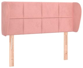 Κεφαλάρι με Πτερύγια Ροζ 93x23x78/88 εκ. Βελούδινο 3117185