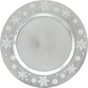 ΠΙΑΤΈΛΕΣ PRES PLATE SNOWFLAKE SILV 33CM 183454AR