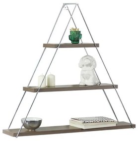 Wall Shelf Elmira Triangle Fylliana Walnut 74*13*61 cm 74x13x61 εκ.