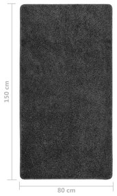vidaXL Χαλί Shaggy Αντιολισθητικό Σκούρο Γκρι 80 x 150 εκ.