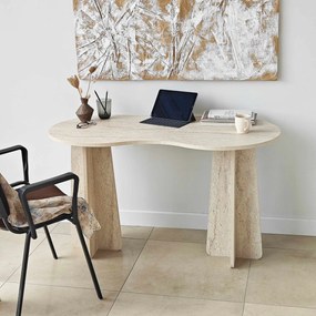 Γραφείο Τραβερτίνη ERIBES 120x60x75
