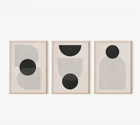 Πίνακας Caldra pakoworld τρίπτυχος με ψηφιακή εκτύπωση και πλαίσιο 33x1.5x48εκ