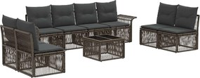 vidaXL Σετ Καναπέ Κήπου 9 pcs Γκρι συνθετικό ρατάν