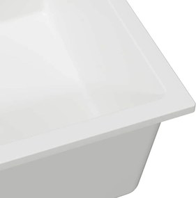 vidaXL Σιντρινο κουζίνας Λευκό 54 x 44 x 20 εκ. Γρανίτης