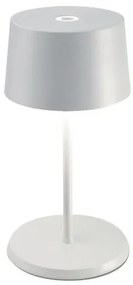 Επαναφορτιζόμενο Επιτραπέζιο Φωτιστικό LED Olivia Mini H22 Φ11 Zafferano-LD0860B3-Λευκό LD0860B3