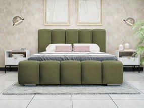 Επενδυμένο κρεβάτι Wizko-Prasino-180 x 200