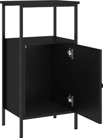 vidaXL Κομοδίνο Μαύρο 41 x 31 x 80 εκ. από Επεξεργασμένο Ξύλο