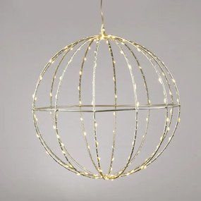 Διακοσμητικό LED 3D Silver Ball-Διάμετρος: 30 εκ.-Warm White