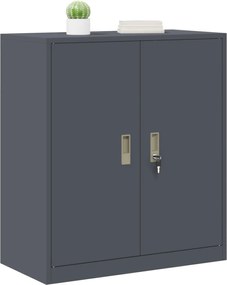 vidaXL Ντουλάπι αποθήκευσης Ανθρακί 80 x 40 x 90 εκ Ατσάλι