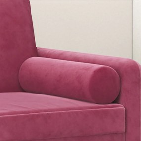 vidaXL Μαξιλάρια Διακοσμητικά 2 τεμ. Μπορντό Ø15x50 εκ. Βελούδινα