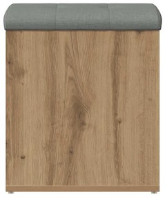vidaXL Πάγκος αποθήκευσης  Artisan Oak 42x42x45 cm Κατασκευασμένο ξύλο