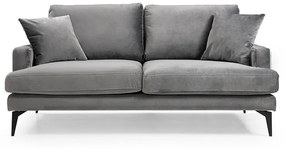Intrahome Καναπές 2θέσιοςFortune Intrahome βελούδο ανθρακί-μαύρο 175x90x88εκ | SKU: INTRAPA-182112355