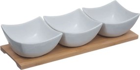 ΕΤΑΖΈΡΕΣ &amp; ΟΡΝΤΕΒΙΈΡΕΣ APPETIZER SET BAMBOO WHITE 4P SECRET DE GOURMET 16