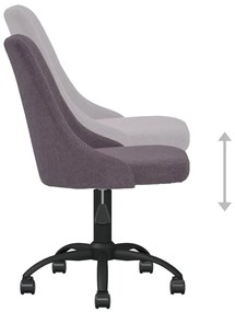 vidaXL Καρέκλα Γραφείου Περιστρεφόμενη Χρώμα Taupe Υφασμάτινη